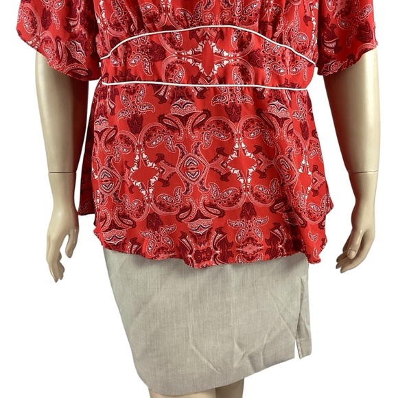 Marybelle Paisley Top Size 2X Multicolor - Picture 3 of 7